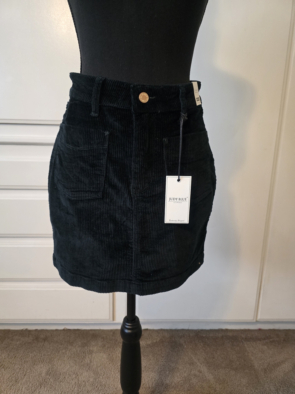Judy Blue Emerald Green Corduroy Mini Skirt NWT
